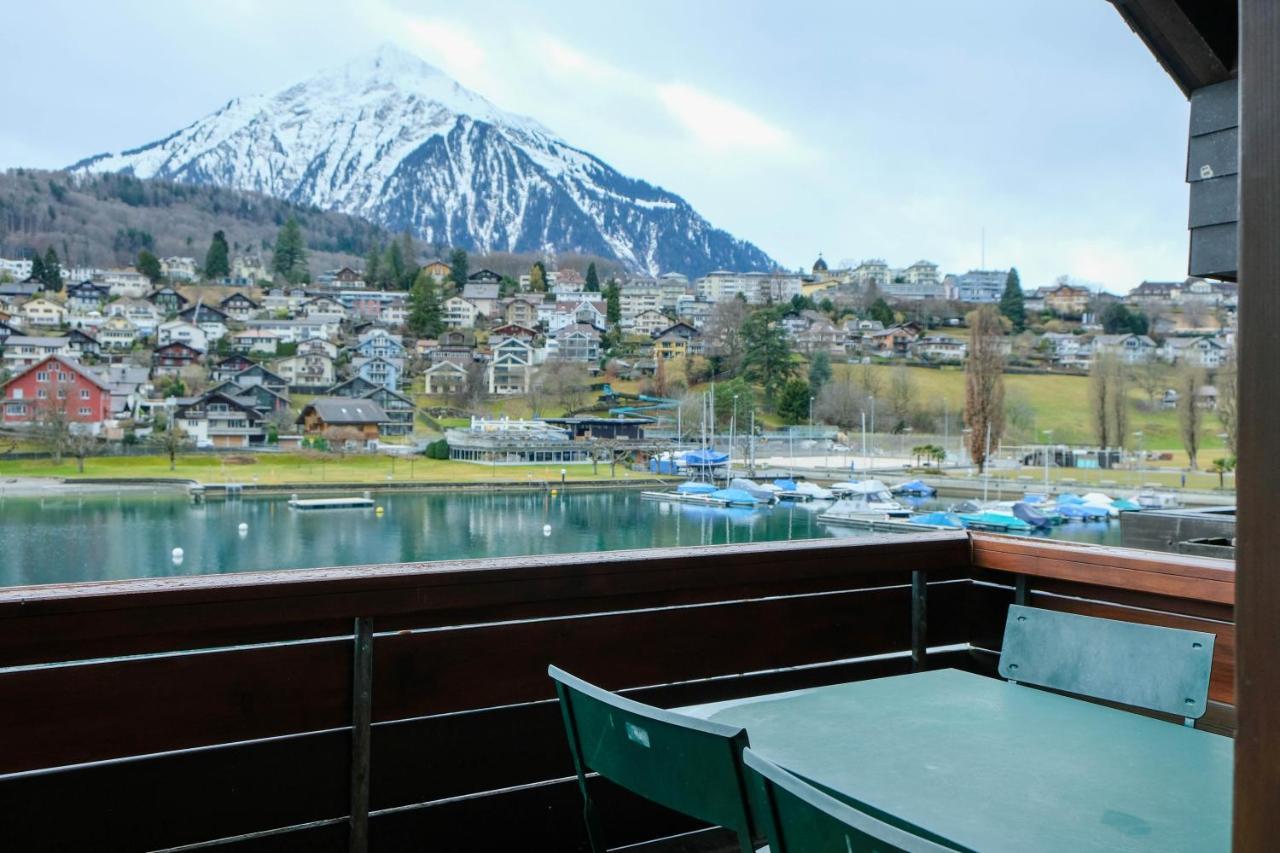 Seewohnung 1 Spiez Bagian luar foto